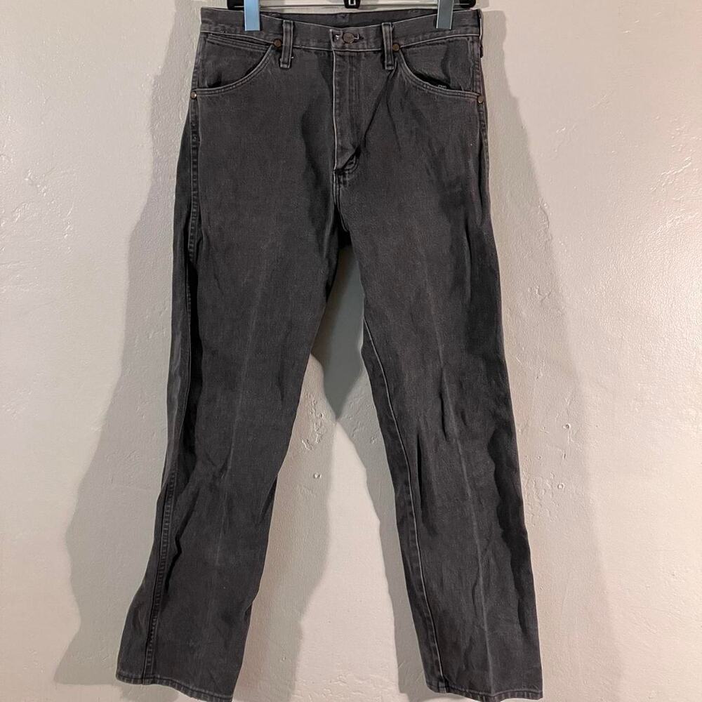Vintage 70s Wrangler Straight‎ Leg Cowboy Western Gray Denim Jeans